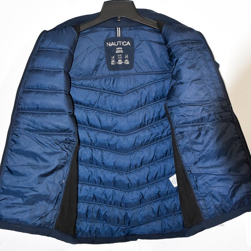 BLUE NWT Nautica Men's Mix Media Jacket - Picture 6 of 9